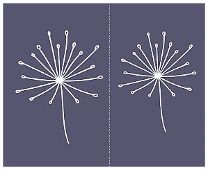 Dente-de-leão 02m - stencil 16 x 13cm