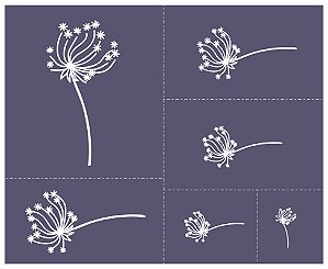 Dente-de-leão 08ma - stencil 16 x 13 cm