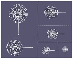 Dente-de-leão 11ma - stencil 16 x 13 cm
