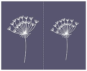 Dente-de-leão 12m - stencil 16 x 13 cm