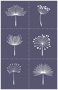 Kit dente-de-leão 02 - stencil 25 x 16 cm