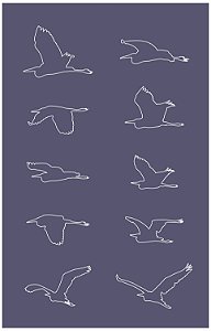 Pássaros 17 - stencil 25 x 16 cm