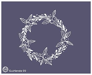 Guirlanda 09 - stencil 16 x 13 cm