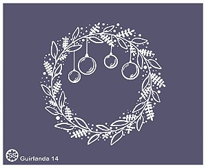 Guirlanda 14 - stencil 16 x 13 cm