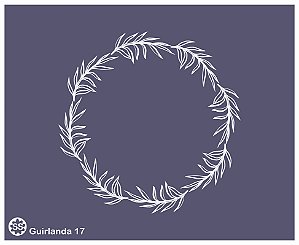 Guirlanda 17 - stencil 16 x 13 cm