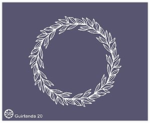 Guirlanda 20 - stencil 16 x 13 cm