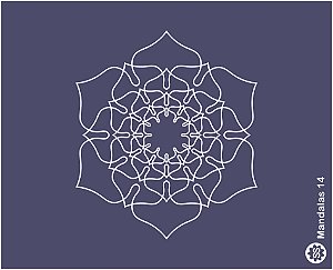 Mandalas 14 - stencil 16 x 13 cm