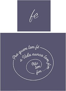 Texto circular + palavra Fé - Claudia Cestari