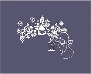 Natal 01a - stencil 16 x 13 cm