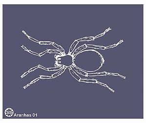 Aranhas 01 - stencil 16 X 13 cm