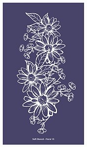 Floral 15 - stencil - 25 x 16 cm