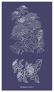 Floral 17 - stencil - 25 x 16 cm