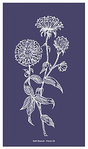 Floral 20 - stencil - 25 x 16 cm
