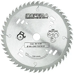 Disco Serra Circular 185mm 48d Indfema 851803 Maq Portatil