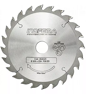 Disco Serra Circular 200mm 24 Dentes 802001 Indfema