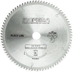 Disco Serra Circular 250mm 80d para MDF Black Line 812530 Indfema