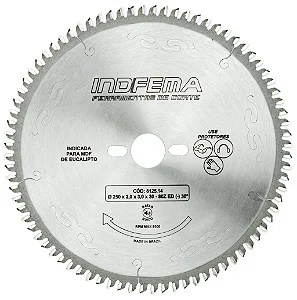 Disco Serra Circular 250mm 80d para MDF de Eucalipto 812514 Indfema