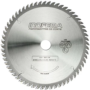 Disco Serra Circular HM 250mm 60 Dentes 802504 Indfema