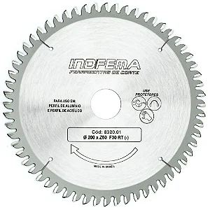Disco Serra Circular para Alumínio 200mm 60 Dentes 832001 Indfema