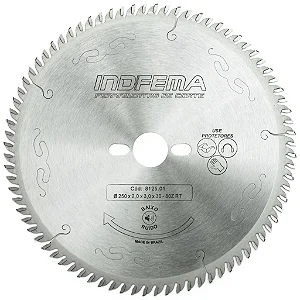 Disco Serra Circular para MDF 80 Dentes Reto Trapeziodal 250mm 812501 Indfema