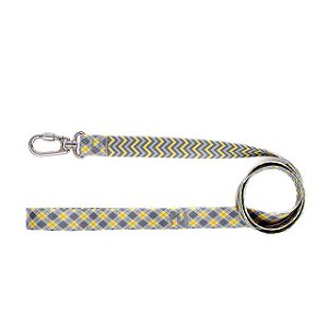 Guia de passeio para cachorro CHEVRON - cinza e amarelo - WALKIEDOG