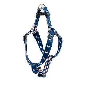 Peitoral para cachorro NAVY - azul e branco - WALKIEDOG