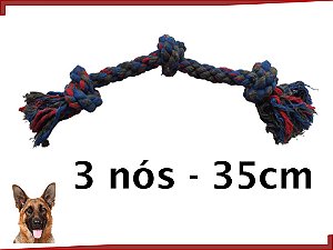 Brinquedo Mordedor Dental Bone Pet Corda 3 Nós Para Cães