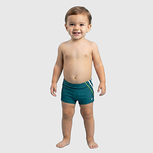 Sungão De Praia Cor Verde Todo Forrado Para Bebê