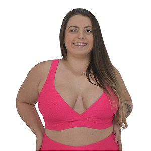 Top biquini transpassado plus size
