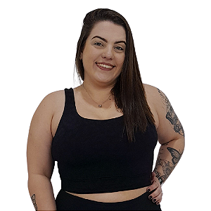 Cropped tela cós plus size