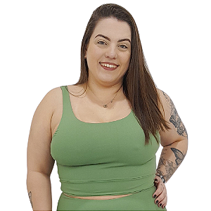 Cropped tela cos plus size