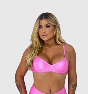 Top meia taca com bojo feminino