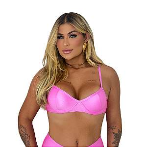 Top meia taca com bojo feminino