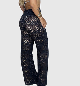 Calca pantalona com cos feminina