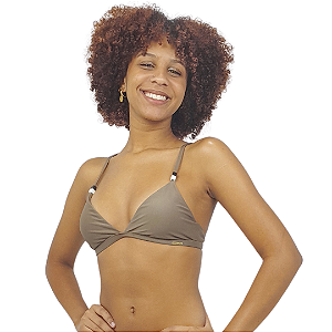 Top de biquíni com acessório feminino