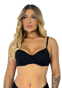 Top meia taca com bojo feminino