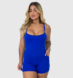 Macacao com bolso lateral feminino