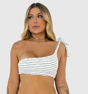 Top um ombro so feminino