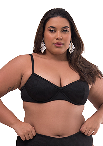 Top meia taca com bojo plus size