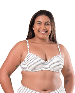 Top meia taca com bojo plus size