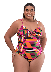 Maio luxo cruzado no peito plus size