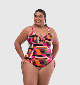 Maio luxo cruzado no peito plus size