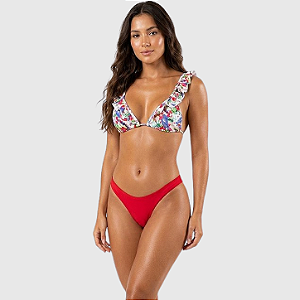 Biquini cortina com babado feminino