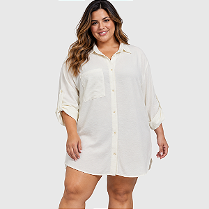 Saida de praia chemise plus size
