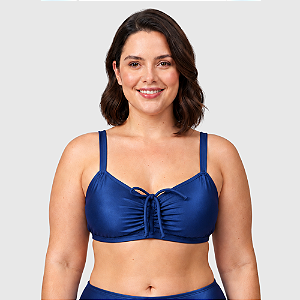 Top franzido com bojo plus size