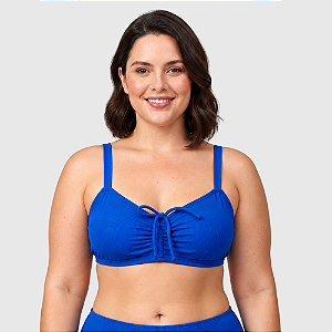 Top franzido com bojo plus size