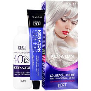 Tinta Keraton Selfie 12.11 Louro Especial Cinza Intenso 50g