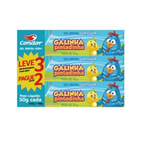 Gel Dental Galinha Pintadinha L3P2 50gr (pack com 3un)