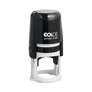 Carimbo automático redondo R30 marca colop impressão 30x30 mm
