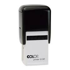Carimbo automático personalizado quadrado marca  Colop Q30  impressão 30X30 mm